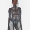Re-Edition – the Black & White Dots Print Mesh Top Re-Edition – the Black & White Dots Print Mesh Top
