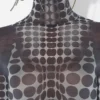 Re-Edition – the Black & White Dots Print Mesh Top Re-Edition – the Black & White Dots Print Mesh Top