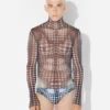 Re-Edition – the Black & White Dots Print Mesh Top Re-Edition – the Black & White Dots Print Mesh Top