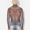Re-Edition – the Black & White Dots Print Mesh Top Re-Edition – the Black & White Dots Print Mesh Top
