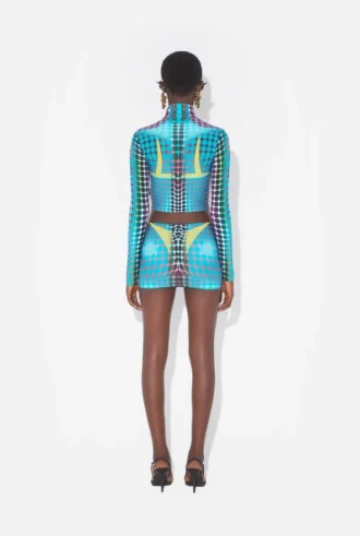 Re-Edition – the Blue Dots Print Mini Skirt