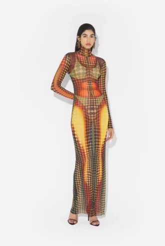 Re-Edition – the Brown Dots Long Dress