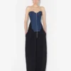 The Bi-Material Denim Corset