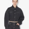 The Black Denim Strap Jacket The Black Denim Strap Jacket
