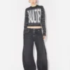The Black Denim Strap Jeans