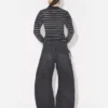 The Black Denim Strap Jeans