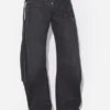 The Black Denim Strap Jeans