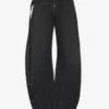 The Black Denim Strap Jeans