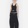 The Black Draped Double Tank Top The Black Draped Double Tank Top