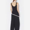 The Black Draped Double Tank Top The Black Draped Double Tank Top