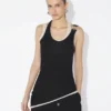 The Black Draped Double Tank Top The Black Draped Double Tank Top