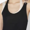 The Black Draped Double Tank Top The Black Draped Double Tank Top