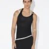 The Black Draped Double Tank Top The Black Draped Double Tank Top
