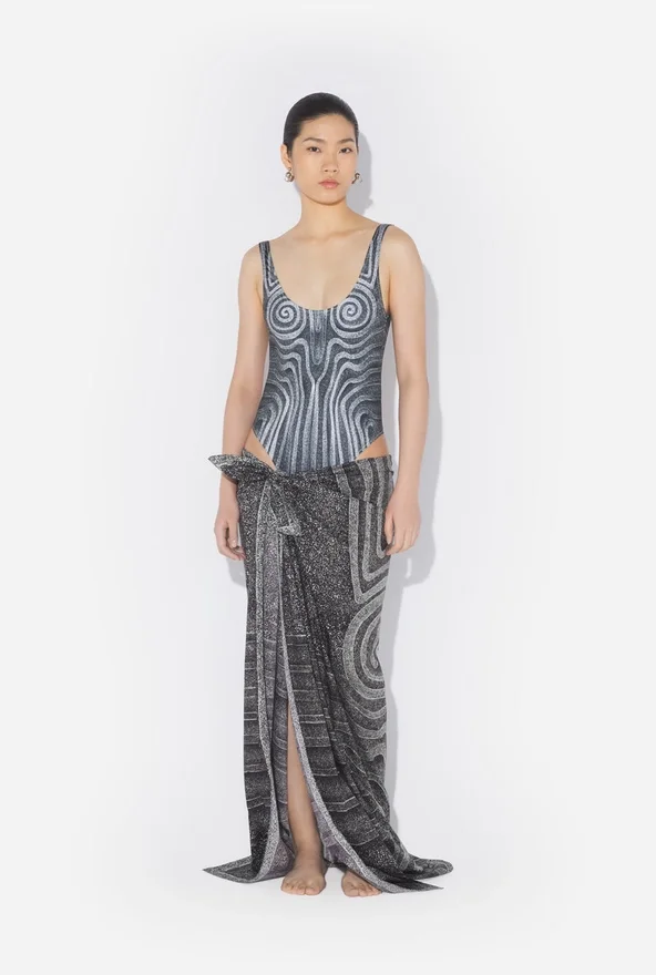 The Black Spiral Sarong The Black Spiral Sarong