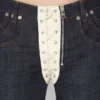 The Contrasting Lace-Up Denim Jeans The Contrasting Lace-Up Denim Jeans