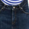The Curved Denim Mini Skirt
