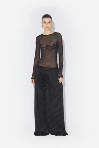 The Flocked Tattoo Ruban Top