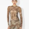 The Long Beige Madaillon Dress The Long Beige Madaillon Dress