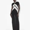 The Long Black Dress with Chevrons The Long Black Dress with Chevrons