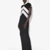 The Long Black Dress with Chevrons The Long Black Dress with Chevrons