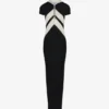 The Long Black Dress with Chevrons The Long Black Dress with Chevrons