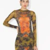 The Long Khaki Madaillon Dress The Long Khaki Madaillon Dress