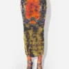 The Long Khaki Madaillon Skirt The Long Khaki Madaillon Skirt