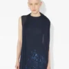 The Long Navy Embroidered Dress The Long Navy Embroidered Dress