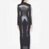 The Long Silver Body Dust Dress The Long Silver Body Dust Dress