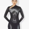 The Long Silver Body Dust Dress The Long Silver Body Dust Dress