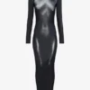 The Long Silver Body Dust Dress The Long Silver Body Dust Dress