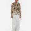 The Oversized Beige Madaillon Top The Oversized Beige Madaillon Top