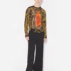 The Oversized Khaki Madaillon Top The Oversized Khaki Madaillon Top