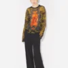The Oversized Khaki Madaillon Top The Oversized Khaki Madaillon Top