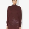 The Short Burgundy Embroidered Dress The Short Burgundy Embroidered Dress