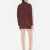 The Short Burgundy Embroidered Dress The Short Burgundy Embroidered Dress