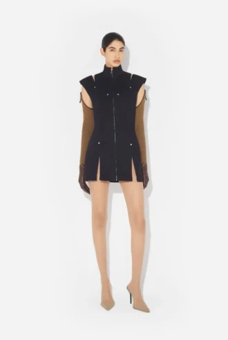 The Short Denim Slit Dress The Short Denim Slit Dress