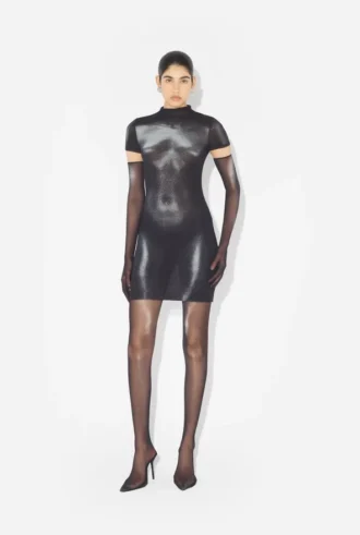 The Short Silver Body Dust Dress
