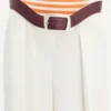 The White Curved Suit Pants