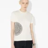 The White Laurel Stamped Baby Tee