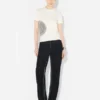The White Laurel Stamped Baby Tee